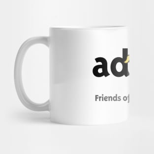 “adopt” (black text) Mug